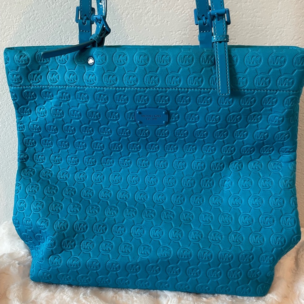 Michael Kors neoprene tote bag.
